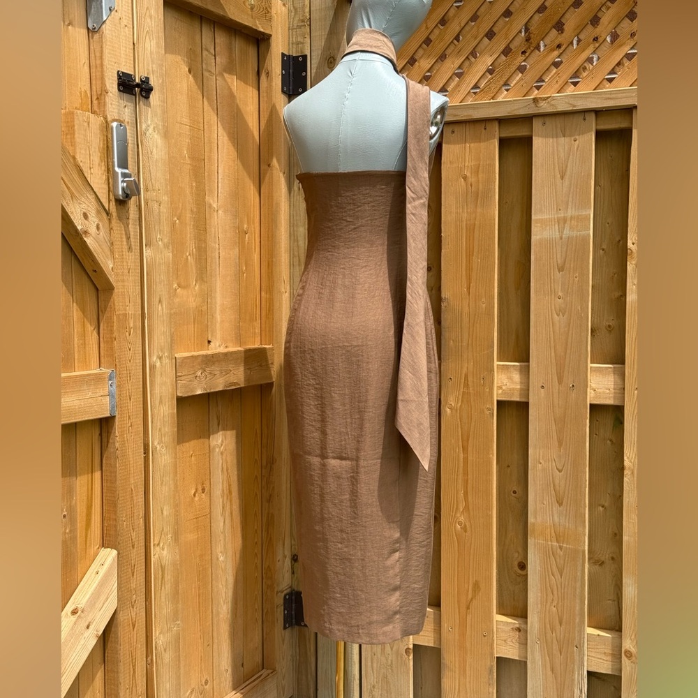 🆕 CULT GAIA 🧿 NWOT Romia Button-Detail Dress, Affogato Brown - Sz XS - Picture 8 of 15